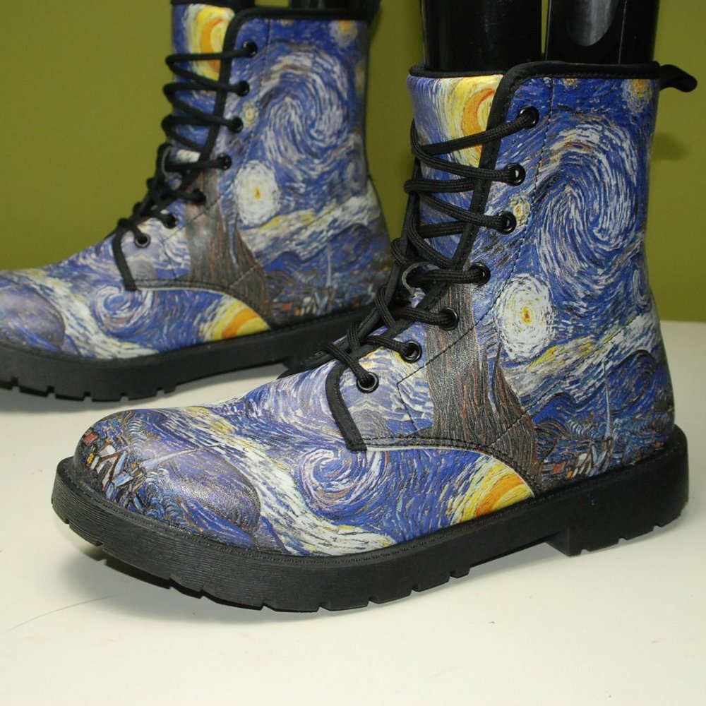 Vincent van Gogh Star Night Combat Boot Stary Night Boot